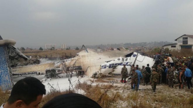 Plane Crashes At Nepal’s Kathmandu Airport 50 Dead – 17 Rescued