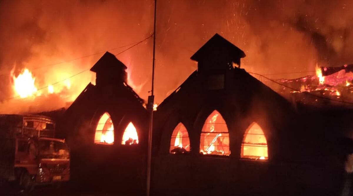 INDIA: Massive Fire Breaks At Shivaji Market, Pune.