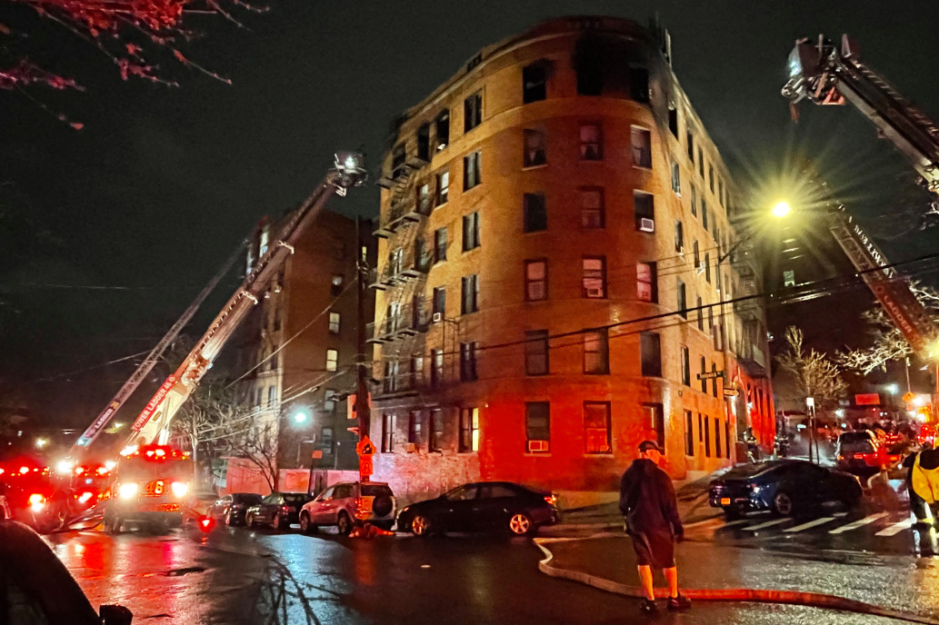USA: Seven People Injured In Fire At NYC Apartment Building