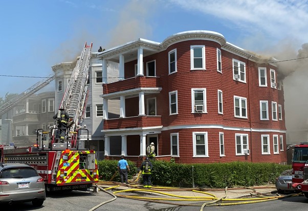 USA: Fire Tears Through Multiple Homes In Boston; 48 People Displaced