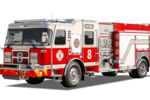 E-One. New Engine For Sarasota County Station 8 Outside The E-One Plant In Ocala, Florida On Tuesday March 16, 2021.   [Alan Youngblood/Alan Youngblood Images]