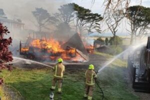 Cornwall Chalet Fire