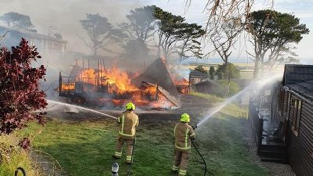 UK: Chalet At Popular Cornwall Holiday Park Burns To The Ground