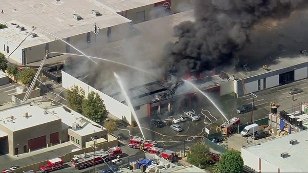 Canoga Park Explosion: Firefighters Battling Blaze At Reported Marijuana Grow Operation