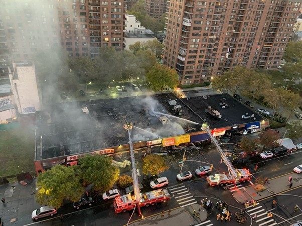 USA: Multi-alarm Fire Destroys Several Stores In Harlem; 1 Firefighter Hurt
