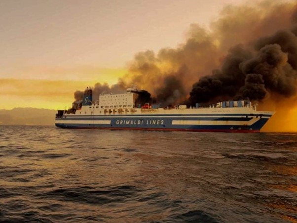 Greece Resumes Search For Ferry Fire Survivors, 10 People Missing