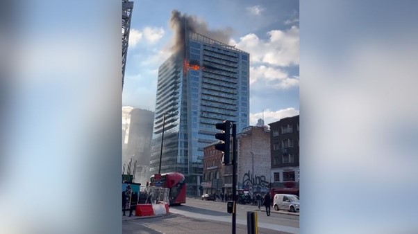 Large Blaze At High-rise London Tower Block