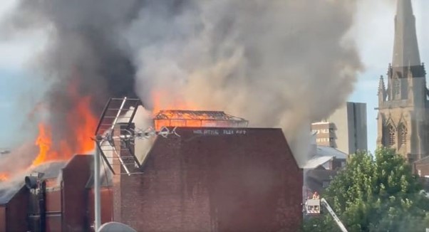 UK: Fire Crews Tackle Blaze At Former Cinema And Nightclub In Preston City Centre
