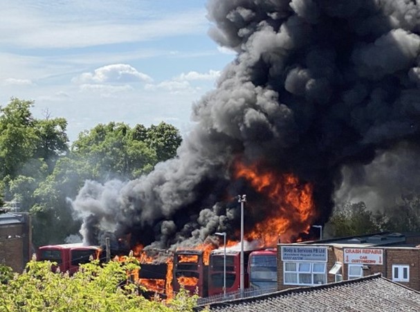 Buses On Fire After ‘huge Explosion’ At London Transport Depot