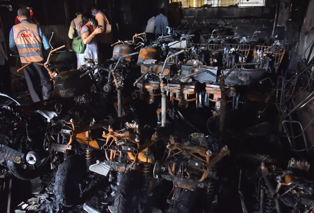 India: Fire At E-scooter Showroom Kills Eight People