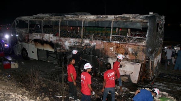Pakistan Bus Fire Kills At Least 18 Flood Survivors