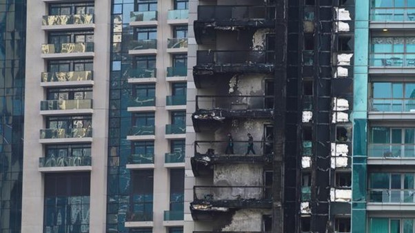 Fire In Dubai High-rise Near World’s Tallest Building Fuelled By Cladding
