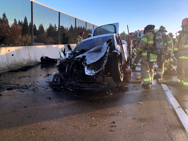 Tesla Car Battery ‘spontaneously’ Catches Fire On Requiring 6000 Gallons Of Water To Put Out
