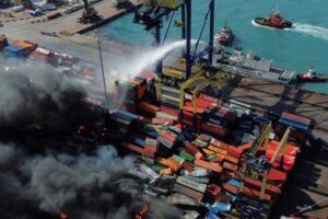11 02 2023 Turkey Port Fire Extinguished