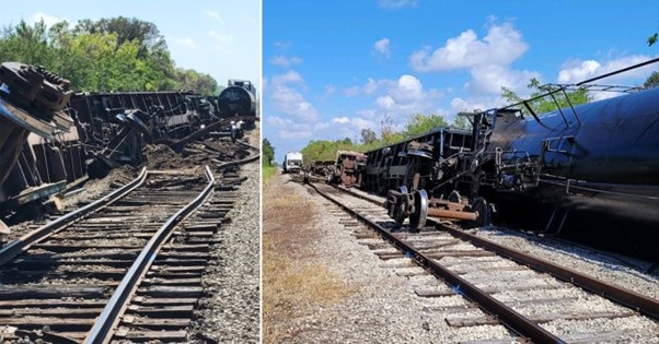 Train Derails Carrying 30,000 Gallons Of Propane