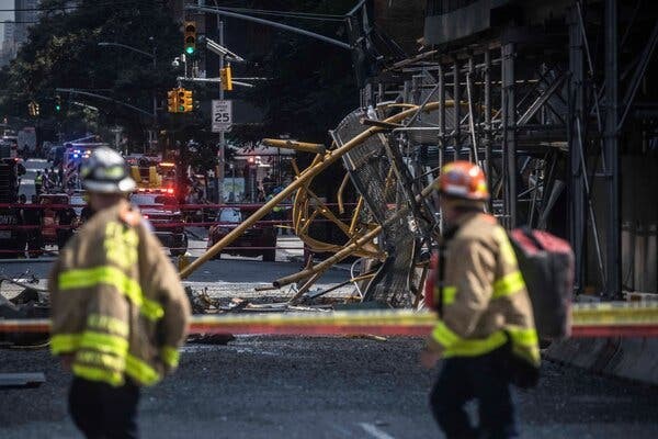 Crane Partially Collapses In Midtown Manhattan, Injuring 11
