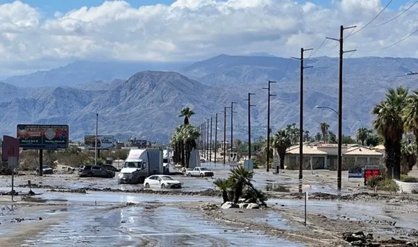 Palm Springs Cut Off As Desert Californian City Deluged By Tropical Storm Hilary