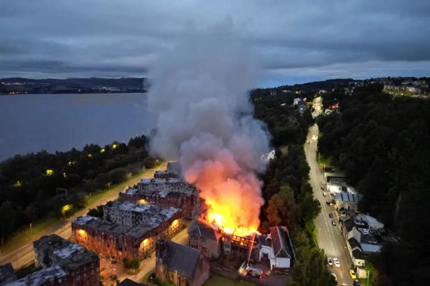 Massive Fire Rips Through Derelict School In Port Glasgow