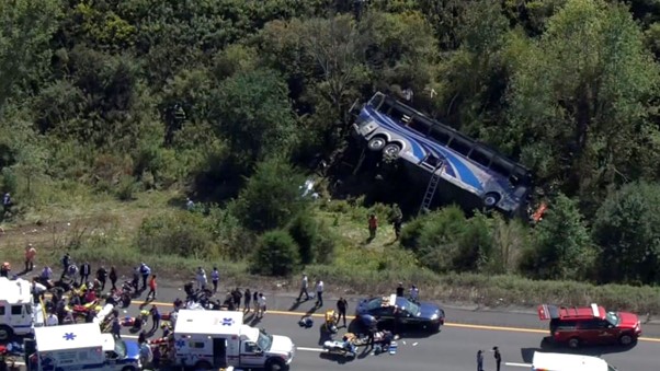 Two Dead And Dozens Injured After Bus Carrying High School Band Crashes On I-84 In New York