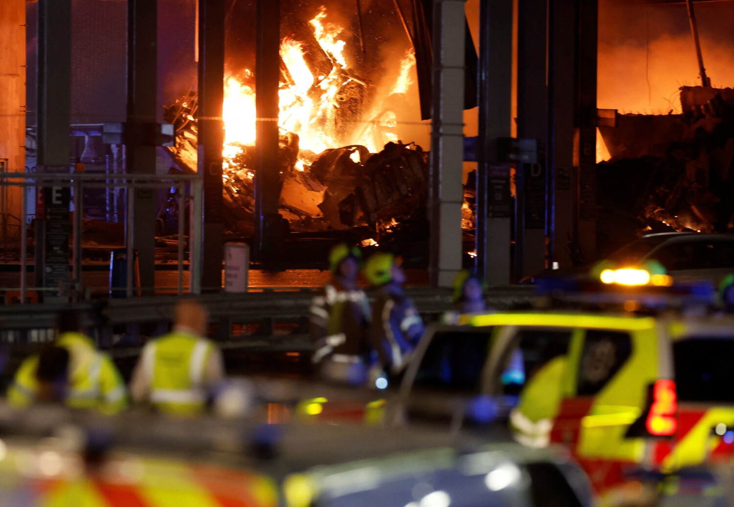 Four Firefighters Among Those Injured In Fire At Luton Airport Parking Garage