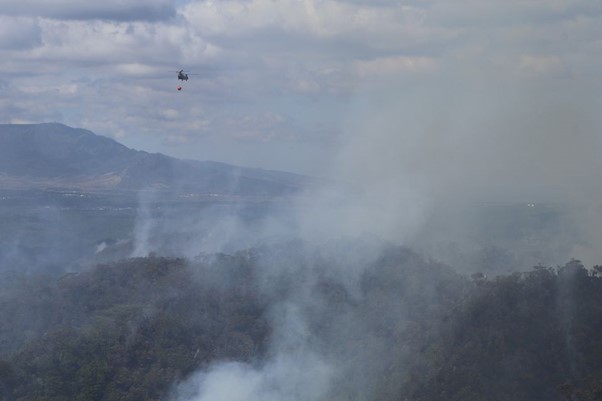 Hawaii Firefighters Continue To Battle Wildfire In Mountainous Oahu